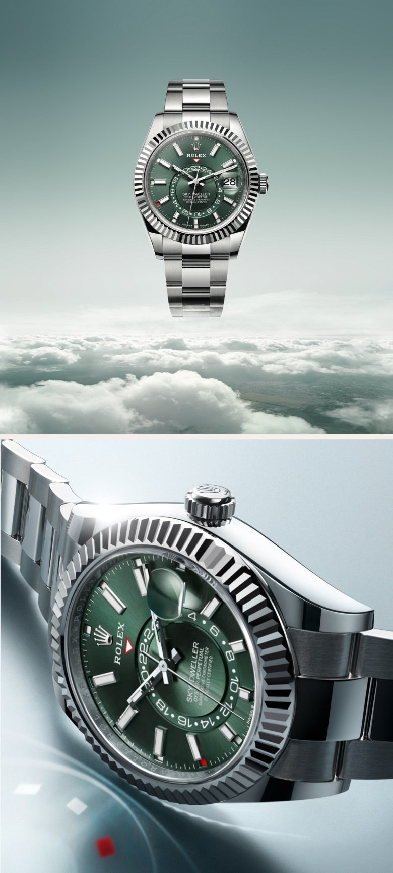 rolex sky-dweller watches - henne jewelers
