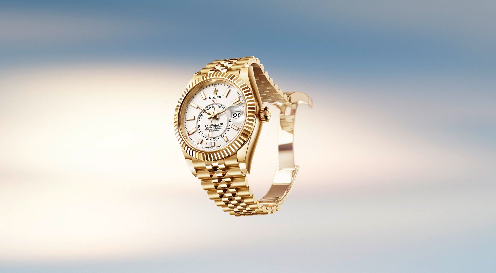 rolex sky-dweller watches - henne jewelers
