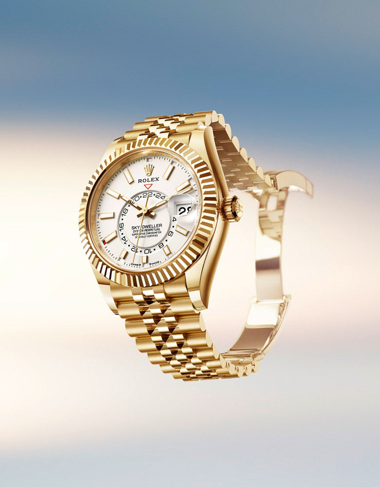 rolex sky dweller watches - henne jewelers