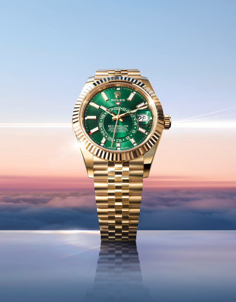 rolex sky dweller watches - henne jewelers