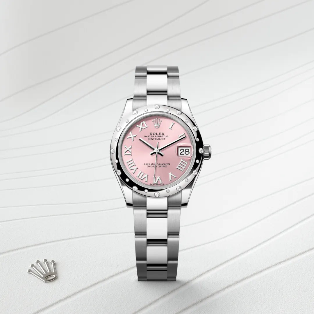 Rolex  Datejust 31 Oyster, 31 mm, Oystersteel, white gold and diamonds M278344RBR-0021