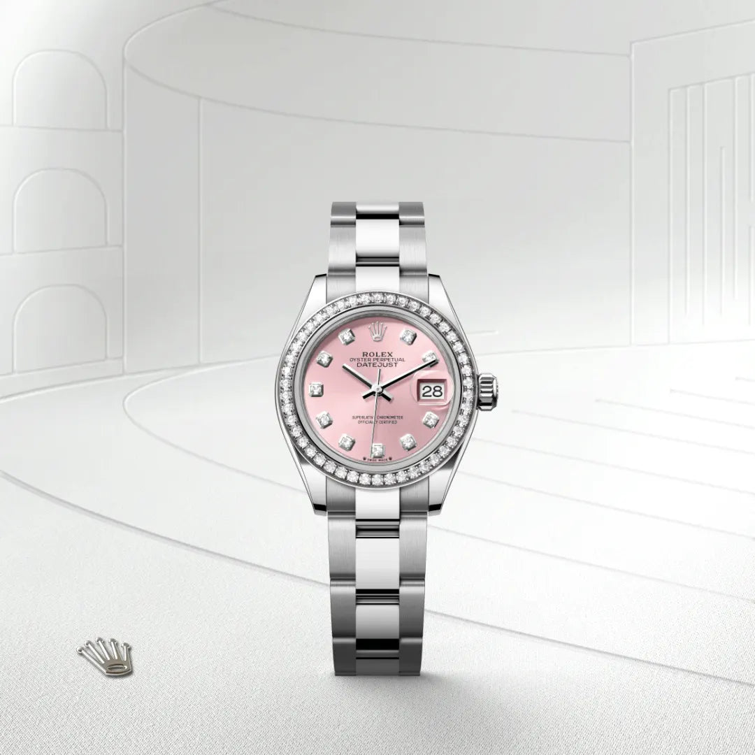Rolex  Lady-Datejust Oyster, 28 mm, Oystersteel, white gold and diamonds M279384RBR-0004