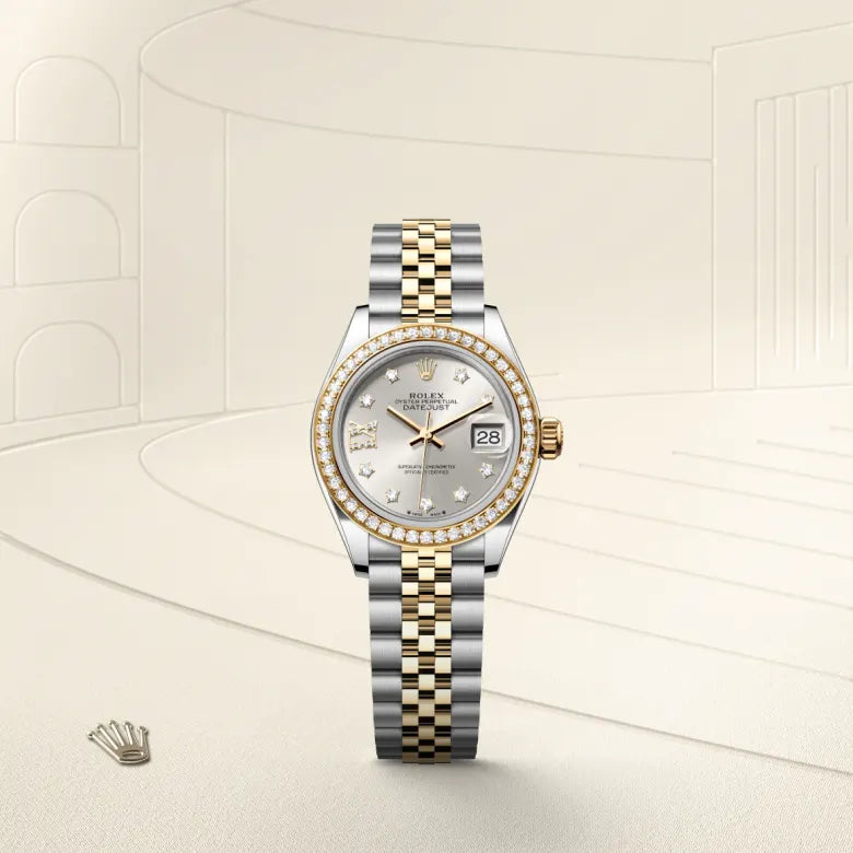Rolex  Lady-Datejust Oyster, 28 mm, Oystersteel, yellow gold and diamonds M279383RBR-0003