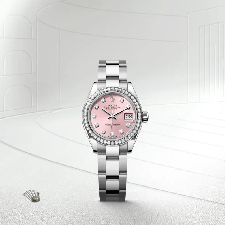 Rolex  Lady-Datejust Oyster, 28 mm, Oystersteel, white gold and diamonds M279384RBR-0004