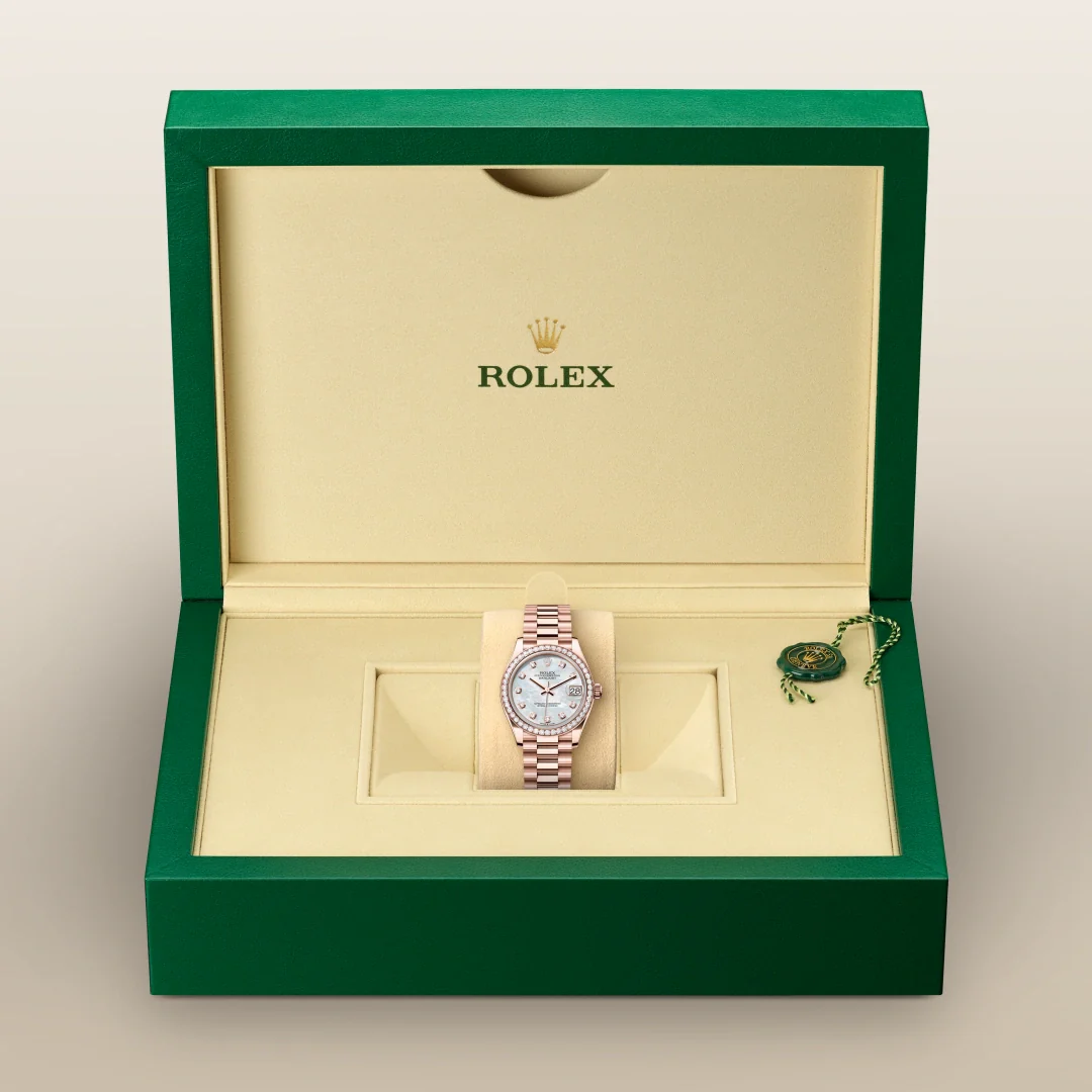 Rolex  Datejust 31 Oyster, 31 mm, Everose gold and diamonds M278285RBR-0005