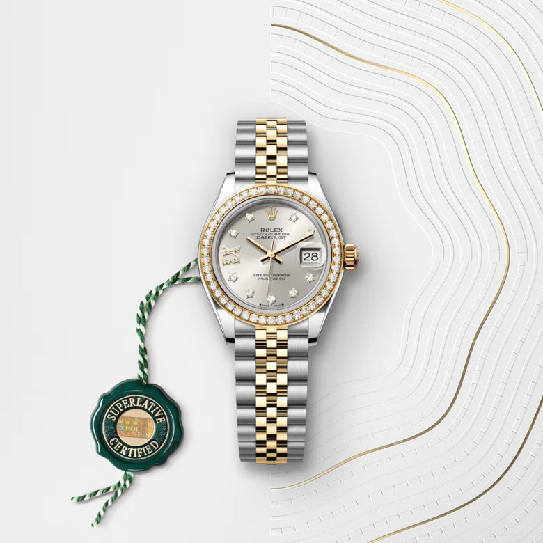 Rolex  Lady-Datejust Oyster, 28 mm, Oystersteel, yellow gold and diamonds M279383RBR-0003
