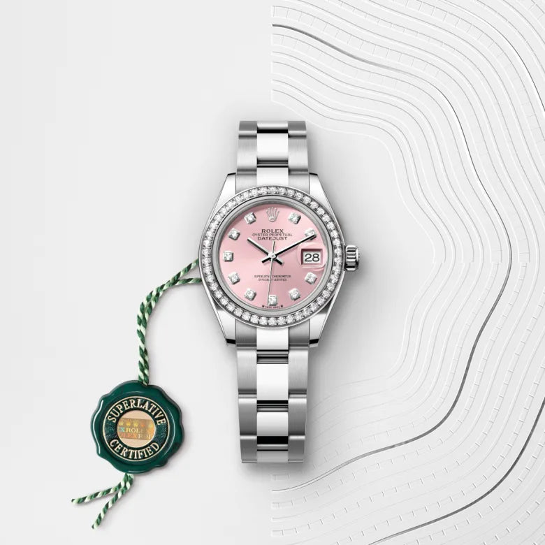 Rolex  Lady-Datejust Oyster, 28 mm, Oystersteel, white gold and diamonds M279384RBR-0004