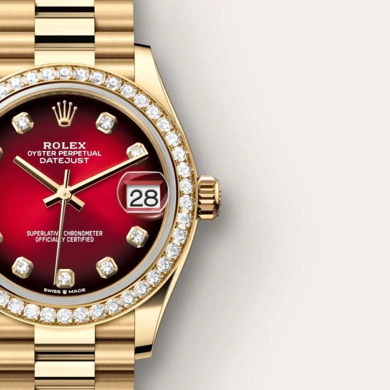 Rolex  Datejust 31 Oyster, 31 mm, yellow gold and diamonds M278288RBR-0041